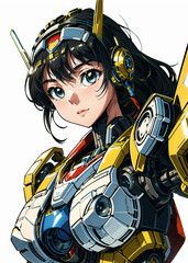 Anime girl robotic