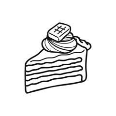 isolate black and white chocolate cake