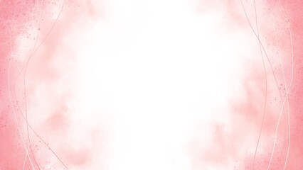 Drawn watercolor decorative pink background with chaotic spatter spots and white lines.