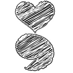 Valentine semicolon silhouette. Semicolon design concept silhouette