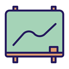 blackboard icon, flat outline icon style