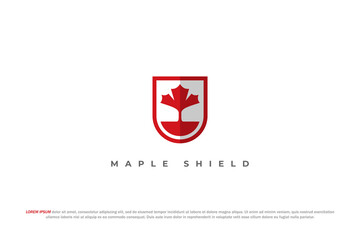 logo maple leaf canada flag symbol shield