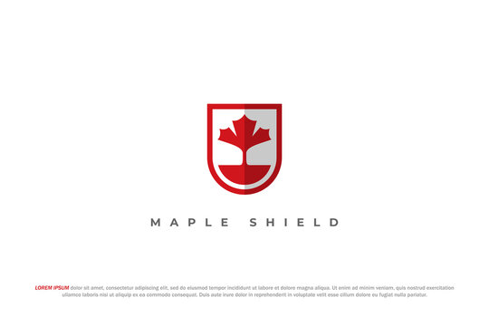 logo maple leaf canada flag symbol shield