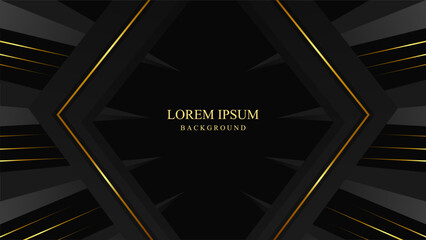 black and gold abstract background, art, background, banner, black, cover, creative, curve, design, composition