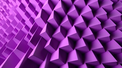 Abstract purple gradient futuristic background of chaotic pyramids.