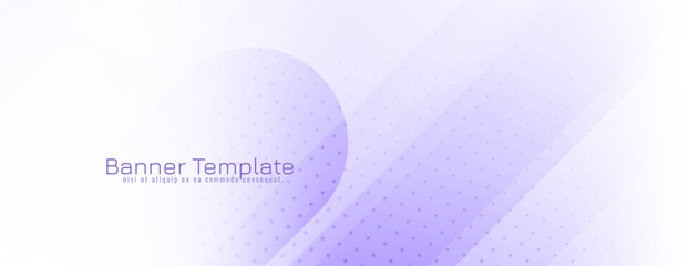 Elegant violet color modern geometric banner design