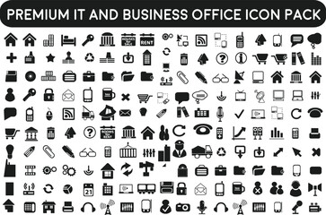 Premium IT Business line icons collection. Big UI icon set in a flat design. Thin outline icons pack. Vector illustration EPS10.
