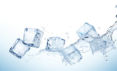 Icecubes background, ice cube texture, ice wallpaper It makes me feel fresh and feel good. In the summer, ice and cold drinks will make us feel relaxed, Made for beverage business. Generative AI