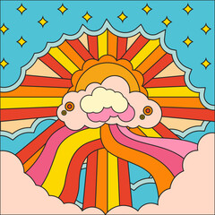 Illustration psychedelic background vector colorfull. Vector eps 10
