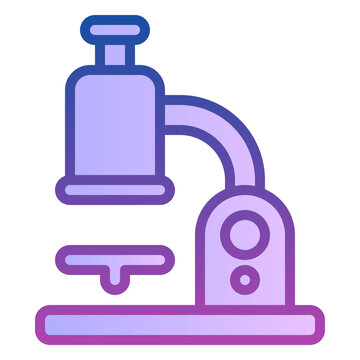 recommend clip art: microscope icon, flat outline gradient icon style