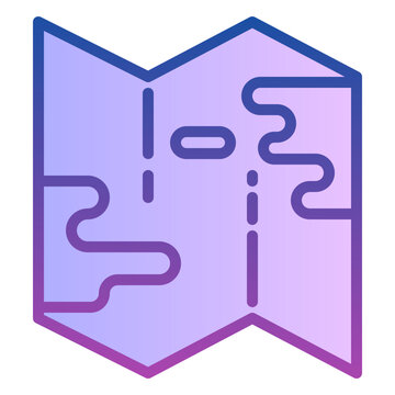 recommend clip art: geography icon, flat outline gradient icon style
