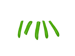 カットされたピーマンのイラスト