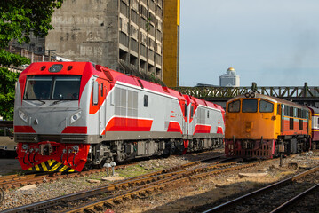 Fototapeta premium State Railway of Thailand Electric Diesel Locomotive