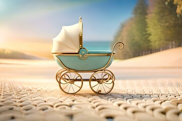 baby carriage in the park - Powered by Adobe