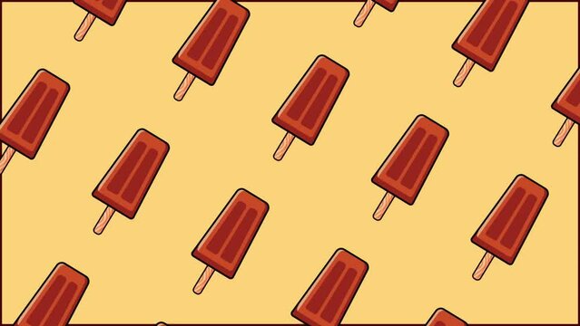 Chocolate Ice cream stick footage.