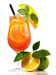 Sex on the Beach Cocktail on Transparent PNG Background