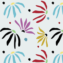 Seamless colorful floral vector pattern