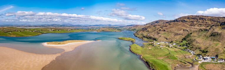 Aerial view of the Laconnell and Townland of Illancreeve, Lackaduff - County Donegal, Ireland