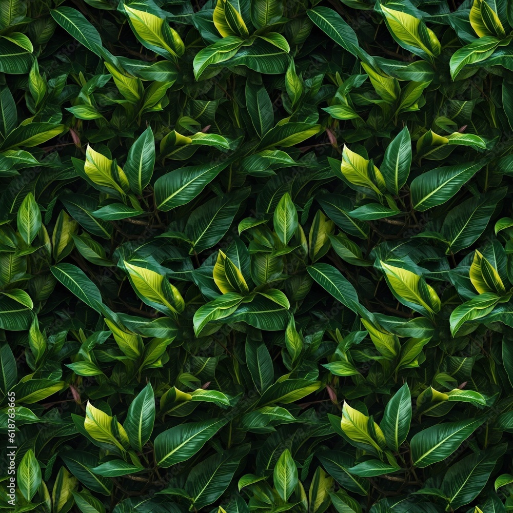 Poster ai generated background with tiling pattern plants
