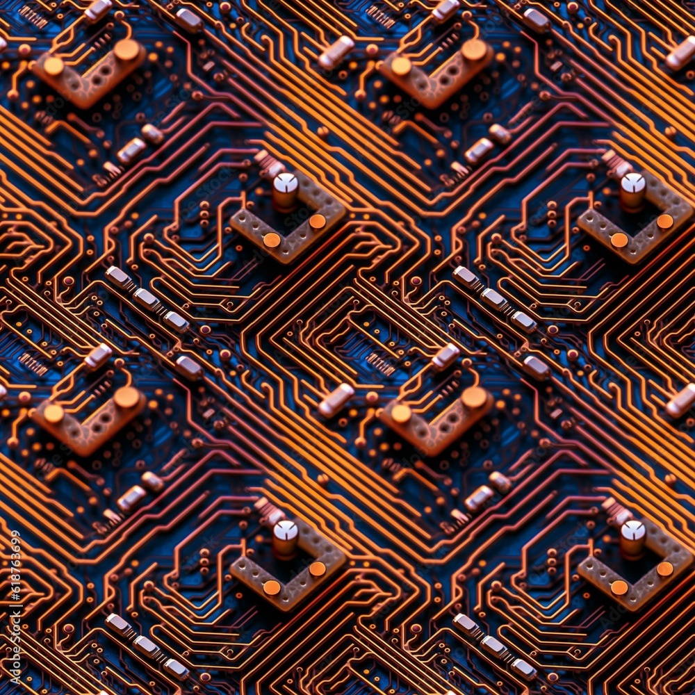 Aufkleber ai generated background with electronic components arranged in a stack pattern