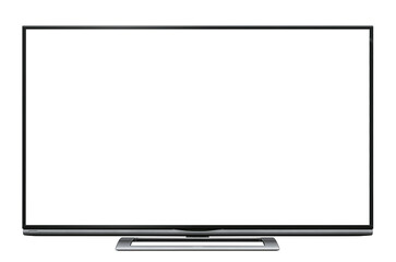 TV 4K flat screen LED isolated on white background