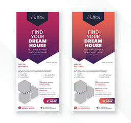 Modern iconic clean and minimal real estate agency roll up display exhibition banner