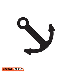 Icon vector graphic of anchor