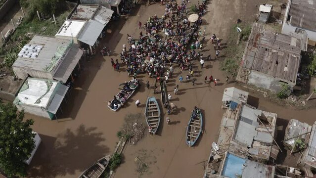 Floods in Sofala Buzi, Mozambique Took Place After tropical Cyclone Idai and Elloise