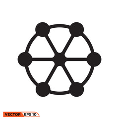 Icon vector graphic of Ferris wheel