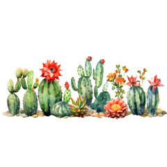 cactus and flowers