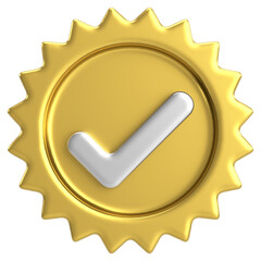 3D checkbox. Check mark. 3D illustration.