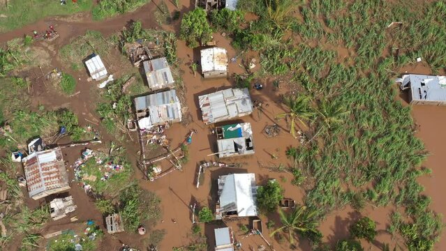 Floods in Sofala Buzi, Mozambique Took Place After tropical Cyclone Idai and Elloise