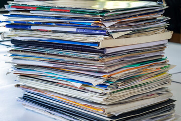 Old used papers (drawings, documents, etc.) as waste paper.