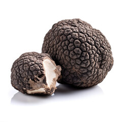Edible Truffle on White Background