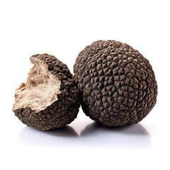 Edible Truffle on White Background