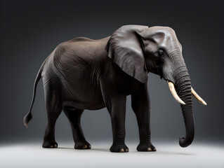 Elephants are the largest wild animals and are herbivorous. Generative AI. Illustration.