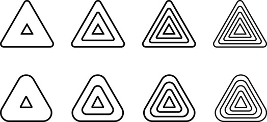 三角形のアイコンによるバリエーションセット