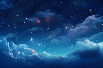 Obraz na płótnie Canvas Summer starry sky background AI