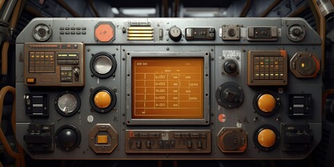 Fototapeta premium Futuristic HUD screen data hologram. Generative AI