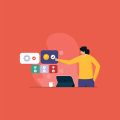 Completed task or business accomplishment, Finished checklist or to do list, Getting things done concept