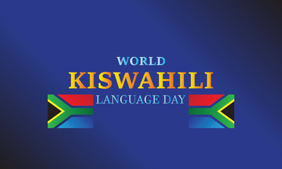 World Kiswahili Language Day Vector Logo, and Background Creative Design