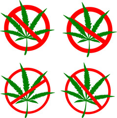 No cannabis sign for the place that forbidden cannabis such as the airport ,school,kindergarten,university, hospital,shopping mall,food court