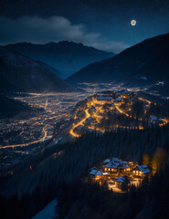 Moutain At Night