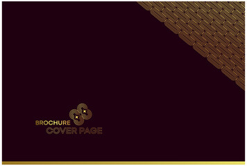 Luxury Pattern Brochure Gold Cover Page Vector Design Template