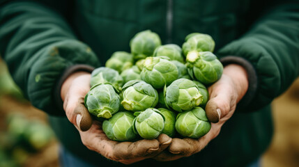 hands holding a brussels Generative ai