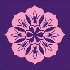 flower logo vector simple abstract flat mandala tattoo plant color blossom floret bloom stencil