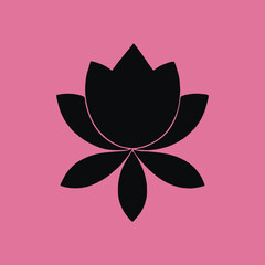 flower logo vector simple abstract flat mandala tattoo plant color blossom floret bloom stencil