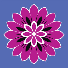 flower logo vector simple abstract flat mandala tattoo plant color blossom floret bloom stencil