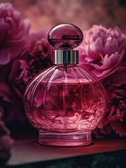 Obraz na płótnie Canvas Luxurious Perfume Bottle in Exquisite Commercial Shot. Generative Ai
