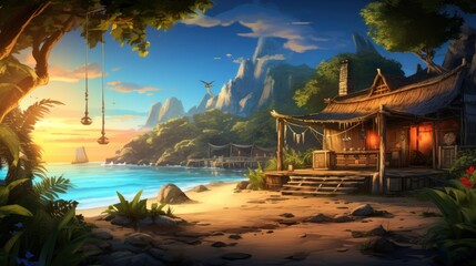 Obraz premium Beautiful Game Environment Art